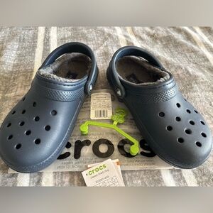 CROCS Classic Lined Clog Navy Charcoal Size M3/W6